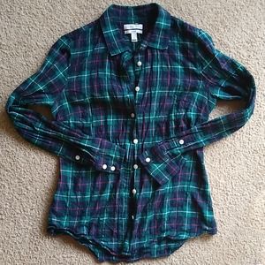 J Crew plaid flannel shirt size 6